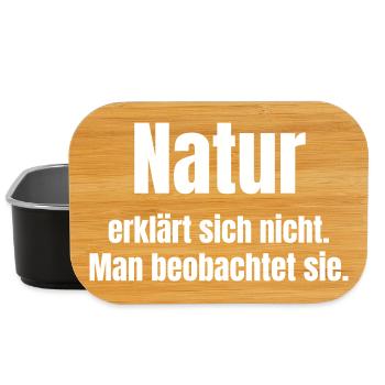 Natur beobachtet, erklärt sich nicht - Lunch Box - Schwarz - Vorne
