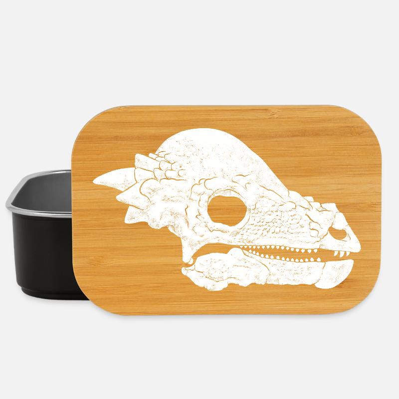 Pachycephalosaurus Fossil Schädel - Lunch Box - Schwarz