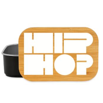 Typographie du bloc hip-hop - Boîte à goûter - noir - Devant
