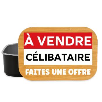 Humour célibataire - Boîte à goûter - noir - Devant