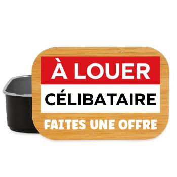 Humour célibataire - Boîte à goûter - noir - Devant