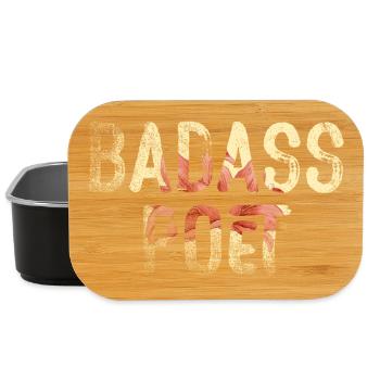 Badass Poet Floral Typografie - Lunch Box - Schwarz - Vorne