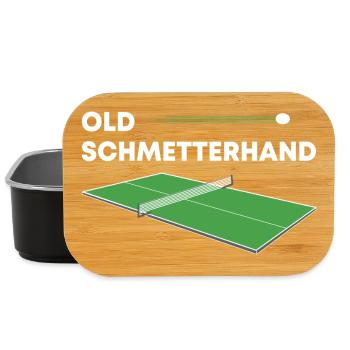 Tischtennis Old Schmetterhand Spruch - Lunch Box - Schwarz - Vorne