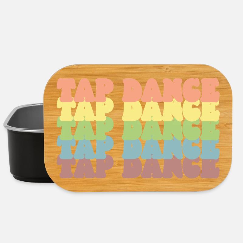 Pastell Regenbogen Tap Dance - Lunch Box - Schwarz