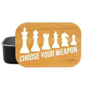 Schach Geschenk Strategie Choose Your Weapon - Lunch Box - Schwarz - Vorne