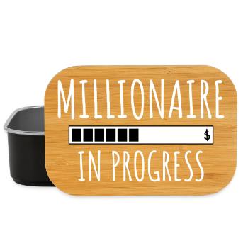 Millionaire In Progress – Motivations Design - Lunch Box - Schwarz - Vorne