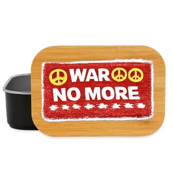 War No More – Sticker Peace & Humanity - Boîte à goûter - noir - Devant