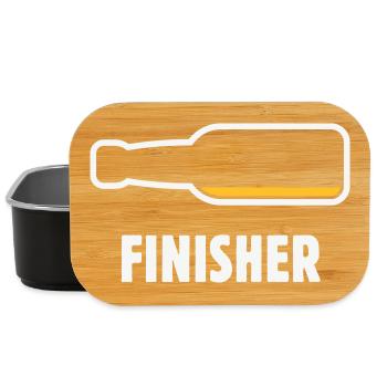 Finisher (Bier / Bierchen / Biertrinker / NEG 2C) - Lunch Box - Schwarz - Vorne