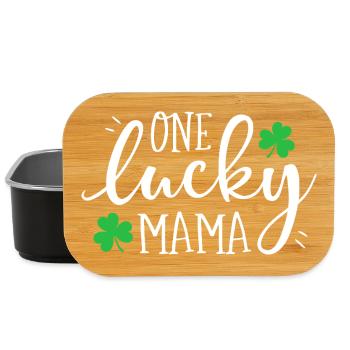Ein Lucky Mama Clover Tee - Lunch Box - Schwarz - Vorne