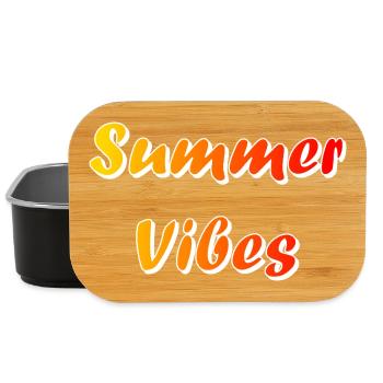 Sommerliche Vibes - Lunch Box - Schwarz - Vorne