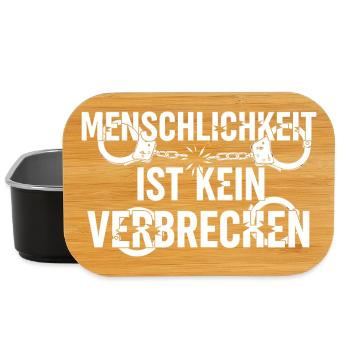 Rechte für alle Spruch politisches Motiv - Lunch Box - Schwarz - Vorne