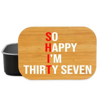 So Happy I'm Thirty Seven - Lunch Box - black - Front