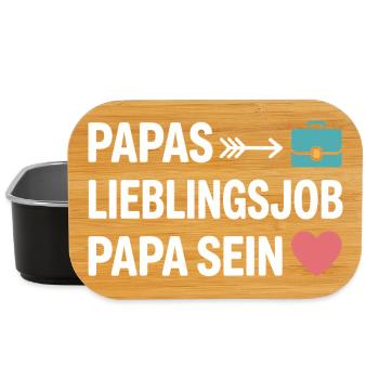 Papas Lieblingsjob Papa Sein Vater Vatertag Spruch - Lunch Box - Schwarz - Vorne