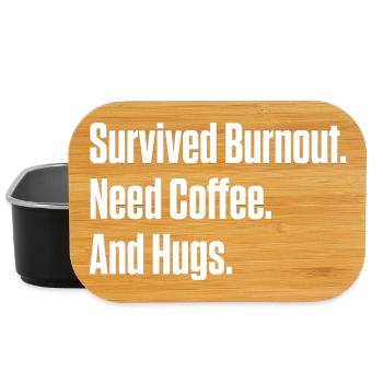 Survived Burnout Need Coffee And Hugs ND Gift - Lunch Box - black - Front