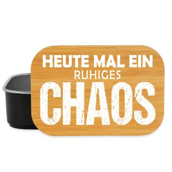 Heute mal ein ruhiges Chaos - Lustiger Spruch - Lunch Box - Schwarz - Vorne