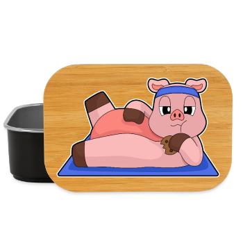 Gymnastique de fitness Yoga des cochons - Boîte à goûter - noir - Devant