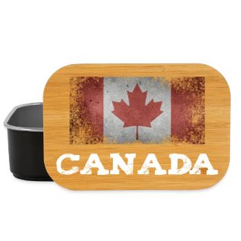Déclaration détruite du drapeau rouge de l’érable canadien - Boîte à goûter - noir - Devant