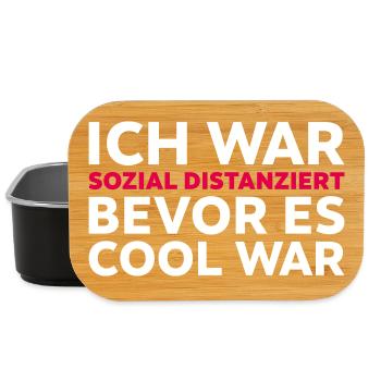 Sozial distanziert Spruch Introvertiert - Lunch Box - Schwarz - Vorne