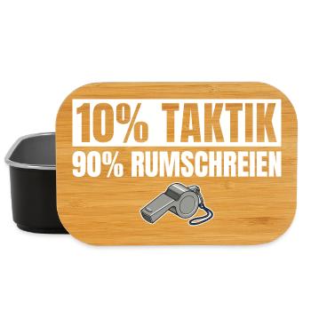 Fußballtrainer 10% Taktik 90% Rumschreien - Lunch Box - Schwarz - Vorne