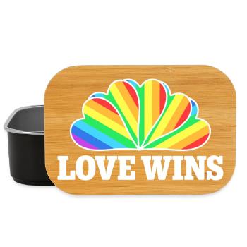 Love Wins - Rainbow Statement Design - Boîte à goûter - noir - Devant