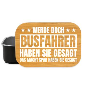 Werde Busfahrer haben sie gesagt Linienbus - Lunch Box - Schwarz - Vorne