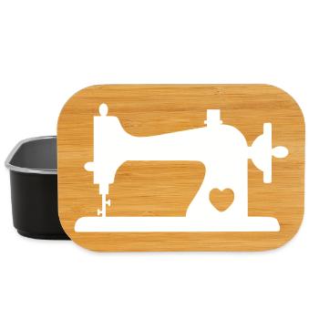 Machine à coudre avec coeur - Boîte à goûter - noir - Devant