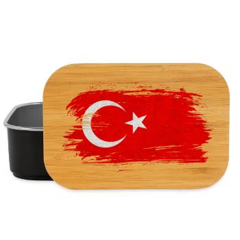 Drapeau de la Turquie / Cadeau Istanbul Izmir - Boîte à goûter - noir - Devant