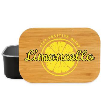 Stay positive drink Limoncello fun positiv Spruch - Lunch Box - Schwarz - Vorne