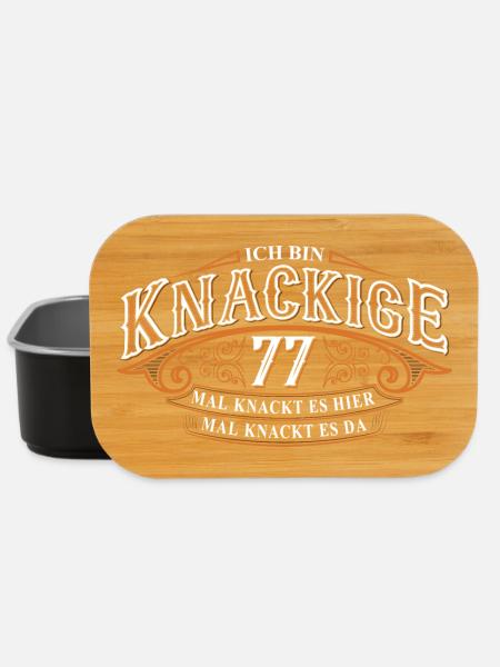 77. Geburtstag Ich Bin Knackige 77 Mal Knackt.... - Lunch Box - Schwarz