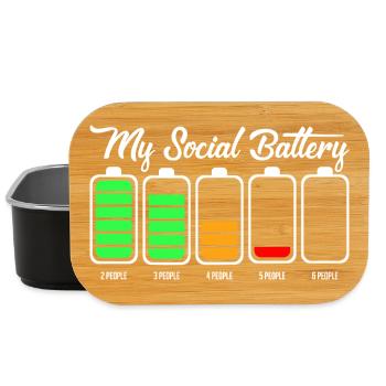 T-shirt My Social Battery Icon - Boîte à goûter - noir - Devant