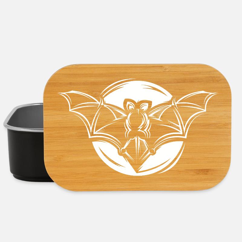 Fledermaus Symbol Mond Illustration Icon Grafik - Lunch Box - Schwarz