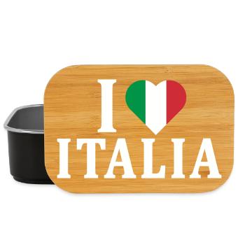 t-shirt I love Italy flag t-shirt idée cadeau - Boîte à goûter - noir - Devant