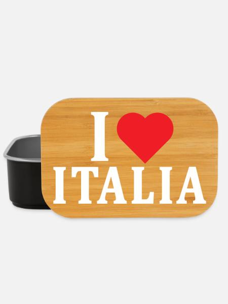 T-Shirt I love Italy T-Shirt Geschenkidee - Lunch Box - Schwarz