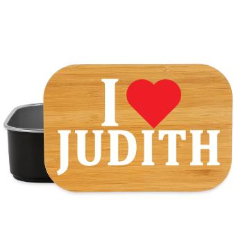 T-Shirt Ich liebe Judith T-Shirt Geschenkidee - Lunch Box - Schwarz - Vorne