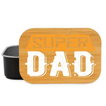 Super Dad Vintage Hero Typo - Lunch Box - black - Front
