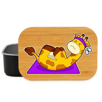 Giraffe Yoga Méditation Gymnastique - Boîte à goûter - noir - Devant