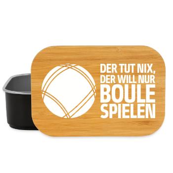 Der tut nix der will nur Boule spielen Petanque - Lunch Box - Schwarz - Vorne
