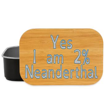 Yes I am 2% Neanderthal - Lunch Box - black - Front