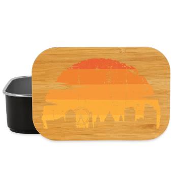 Sonnenuntergang Skyline Silhouette - Lunch Box - Schwarz - Vorne