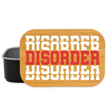 T-Shirt Disorder Stacked Text Gift T-Shirt - Lunch Box - black - Front