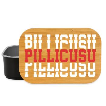 Pillicusu T-Shirt Gestapelter Text Geschenk T-Shirt - Lunch Box - Schwarz - Vorne