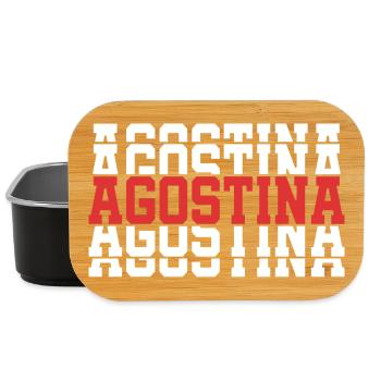 Agostina t-shirt stacked text gift t-shirt - Lunch Box - black - Front