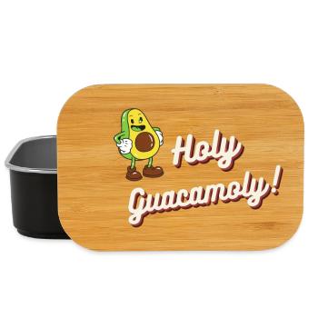 Holy Guacamoly | Avocado | Guacamole - Lunch Box - Schwarz - Vorne