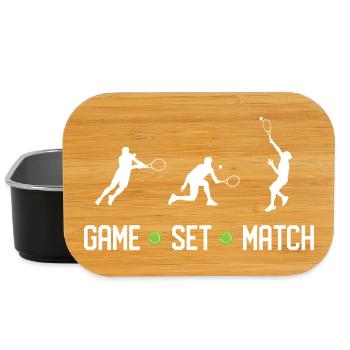 Tennis - Spiel Set Match - Lunch Box - Schwarz - Vorne