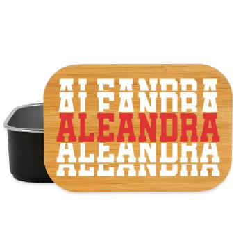 t-shirt Aleandra t-shirt gift stacked text - Lunch Box - black - Front
