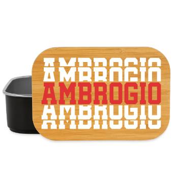 t-shirt Ambrogio gift t-shirt stacked text - Lunch Box - black - Front