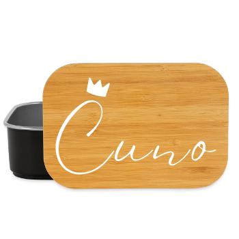 Cuno Name König T-Shirt Geschenk Männer - Lunch Box - Schwarz - Vorne