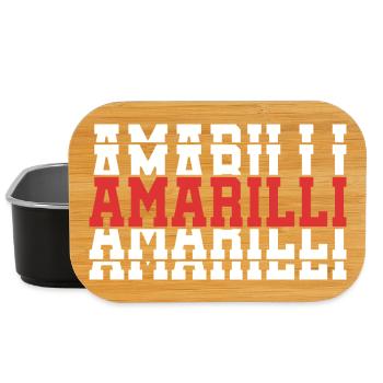t-shirt amarilli t-shirt gift stacked text - Lunch Box - black - Front