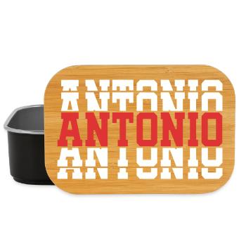t-shirt Antonio t-shirt idée cadeau texte empilé - Boîte à goûter - noir - Devant