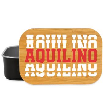 Aquilino t-shirt stacked text gift t-shirt - Lunch Box - black - Front